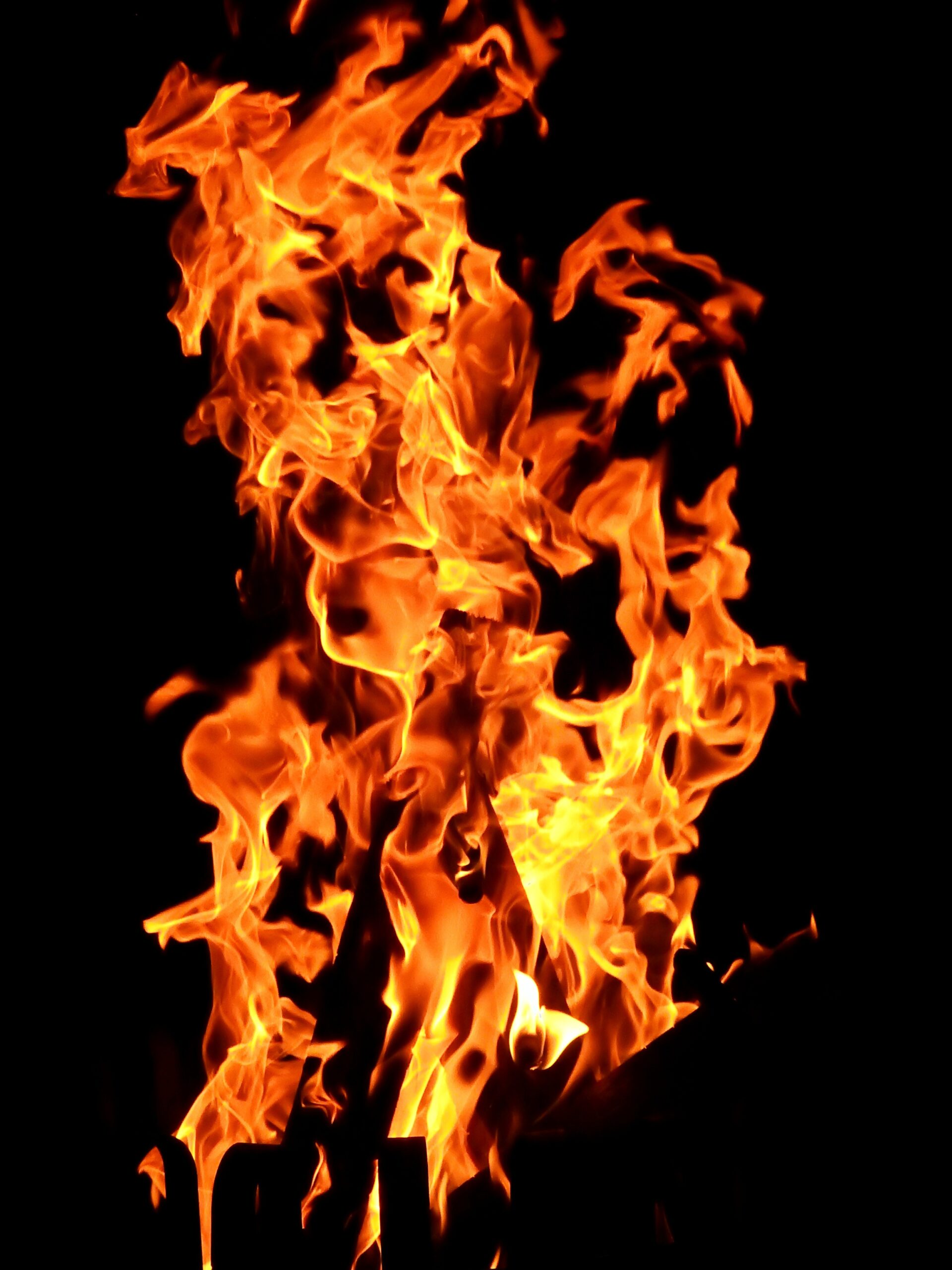 a burning fire - from the article What is fire?